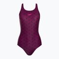 Speedo Boomstar Allover Muscleback Costum de baie o singură bucată pentru femei Negru Roz 68-12299B344