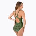 Speedo Boomstar Allover Muscleback costum de baie dintr-o bucată pentru femei negru și galben 68-12299A599 3