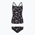 Speedo Printed Tie-Back Tankini Tankini pentru copii costum de baie din două piese negru 68-12380F390