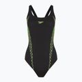 Costum de baie întreg pentru femei Speedo Panel Muscleback negru/verde