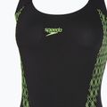 Costum de baie întreg pentru femei Speedo Panel Muscleback negru/verde 3