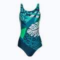 Speedo Placement U-Back pentru femei costum de baie dintr-o bucată albastru-verde 68-07336G728