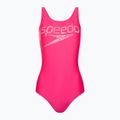 Costum de baie Speedo Logo Deep U-Back pentru femei, o singură bucată, roz 68-12369A657