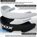 Protecție maxilar pentru copii RDX Mouth Junior black/white 2