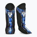 Apărători de tibii și picioare RDX Instep New Aura F17 Shin black/blue