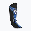 Apărători de tibii și picioare RDX Instep New Aura F17 Shin black/blue 3