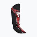 Apărători de tibii și picioare RDX Instep New Aura F17 Shin black/red 3