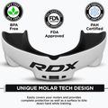 Protecție maxilar pentru copii RDX Mouth Junior white/black 3