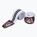 Benzi pentru genunchi RDX Compression Elasticated Knee Wrap white