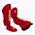 Apărători de tibii și picioare RDX T1 Shin Instep Molded King red/white 3