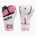 Mănuși de box pentru femei RDX BGR-F7 alb și roz BGR-F7P