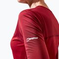 Longsleeve de antrenament pentru femei Berghaus Voyager Tech Tee Basecrew syrah/red dahlia 7