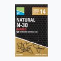 Preston Natural N-30 cârlige de pescuit 15 buc negru P0150067