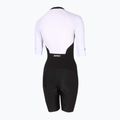 Combinezon de triatlon pentru femei ZONE3 Lava Long Distance Full Zip SS Aero Suit black/white/green 2