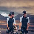 Combinezon de triatlon pentru femei ZONE3 Lava Long Distance Full Zip SS Aero Suit black/white/green 3