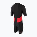 Combinezon de triathlon pentru bărbați ZONE3 Activate Short Sleeve Full Zip Trisuit black/red 2