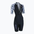 Combinezon de triathlon pentru femei ZONE3 Lava Short Sleeve Trisuit white/gravel 3