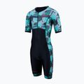 Combinezon de triathlon pentru bărbați ZONE3 Activate+ Short Sleeve Trisuit tribal rush/black/khaki