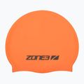 ZONE3 Silicone Șapcă de înot hi-vis portocaliu