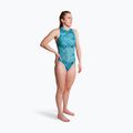 Costum de baie întreg pentru femei ZONE3 High Neck Costume teal tie dye 6