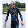 Costum de triatlon pentru bărbați HUUB Agilis II Back Zip 3.5 metallic blue 3