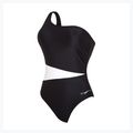 Costum de baie o singură piesă pentru femei Zoggs Lattice One Shoulder albastru / alb 5