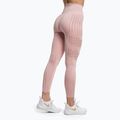 Jambiere de antrenament pentru femei Gymshark Flawless Shine Seamless roz/alb 3