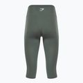 Colanți de antrenament pentru femei Gymshark Training Cropped obsidian / green 2