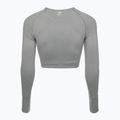 Tricou cu mânecă lungă de antrenament pentru femei Gymshark Vital Seamless Crop Top gri deschis 6