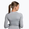 Tricou cu mânecă lungă de antrenament pentru femei Gymshark Vital Seamless Crop Top gri deschis 3