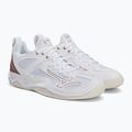 Pantofi de handbal pentru femei Mizuno Ghost Shadow alb 4