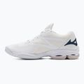 Pantofi de volei pentru bărbați Mizuno Wave Lightning Z7 alb netăiat/albastru de lună/albastru de pace 3