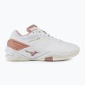 Încălțăminte de handbal pentru femei Mizuno Wave Stealth Neo white/rose/snow white 2