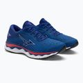 Pantofi de alergare pentru bărbați Mizuno Wave Sky 6 turcoaz mare/alb/roșii de cireș 5