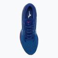 Pantofi de alergare pentru bărbați Mizuno Wave Sky 6 turcoaz mare/alb/roșii de cireș 8