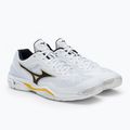 Pantofi de handbal pentru bărbați Mizuno Wave Stealth V alb X1GA180013 4