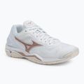 Încălțăminte de handbal pentru femei  Mizuno Wave Stealth V white/rose/snow white