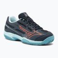 Încălțăminte de tenis pentru copii Mizuno Exceed Star CC collegiate blue/soleil/tanager/turquoise