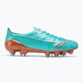 Cizme de fotbal pentru bărbați Mizuno Alpha JP Mix albastru curacao/snow white/redbsatin 2