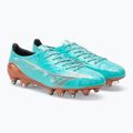 Cizme de fotbal pentru bărbați Mizuno Alpha JP Mix albastru curacao/snow white/redbsatin 4