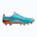 Cizme de fotbal pentru bărbați Mizuno Alpha JP Mix albastru curacao/snow white/redbsatin 11