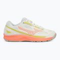 Încălțăminte de tenis pentru femei Mizuno Break Shot 4 AC snow white/ neon flame/ ghost gray 2