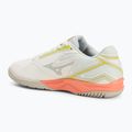 Încălțăminte de tenis pentru femei Mizuno Break Shot 4 AC snow white/ neon flame/ ghost gray 3