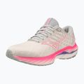 Încălțăminte de alergare pentru femei Mizuno Wave Inspire 19 snow white/ hi vis pink/ purple punch 8