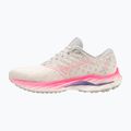 Încălțăminte de alergare pentru femei Mizuno Wave Inspire 19 snow white/ hi vis pink/ purple punch 9