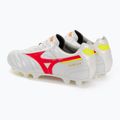 Mizuno Morelia II Elite MD ghete de fotbal pentru bărbați alb/flery coral2/bolt2 3