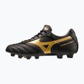 Mizuno Morelia II PRO MD ghete de fotbal pentru bărbați negru/aur/umbră întunecată 8