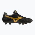 Mizuno Morelia II PRO MD ghete de fotbal pentru bărbați negru/aur/umbră întunecată 9