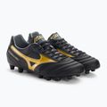 Mizuno Morelia II PRO MD ghete de fotbal pentru bărbați negru/aur/umbră întunecată 4