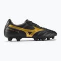 Mizuno Morelia II Club MD ghete de fotbal pentru bărbați negru/aur/umbră întunecată 2